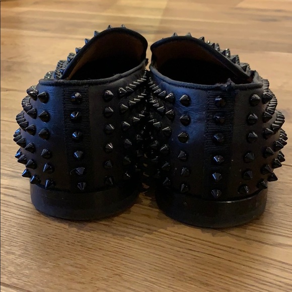 Christian Louboutin Black Spikes Casual Shoe - Picture 7 of 7